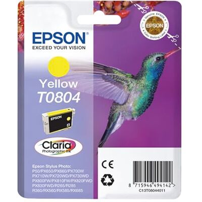Epson Originální T0804 inkoust Kolibřík (Stylus Photo R265 R360 R285 RX585 RX685 PX700W P50 PX650 PX810FW PX710W PX820FWD PX720WD PX660 PX830FWD PX730WD RX55 660) žlutá žlutá Epson Originální T0804 inkoust Kolibřík (Stylus Photo R265 R360 R285 RX585 RX685 PX700W P50 PX650 PX810FW PX710W PX820FWD PX720WD PX660 PX830FWD PX730WD RX55 660) žlutá žlutá
