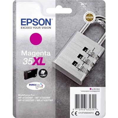 Epson Originální 35XL inkoust zámek (WF-4720DWF, WF-4725DWF, WF-4730DTWF, WF-4740DTWF), purpurová Epson Originální 35XL inkoust zámek (WF-4720DWF, WF-4725DWF, WF-4730DTWF, WF-4740DTWF), purpurová
