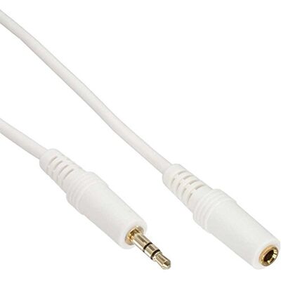InLine Zásuvka prodloužení 3,5 mm konektor/zdířka stereo bílá/zlatá 5 m InLine Zásuvka prodloužení 3,5 mm konektor/zdířka stereo bílá/zlatá 5 m