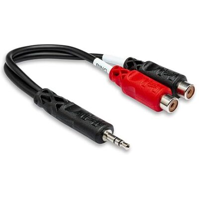 Hosa YRA-154, stereo splitter 3,5 mm TRS na Dual 3,5 mm RCA-F, 0,1 m Hosa YRA-154, stereo splitter 3,5 mm TRS na Dual 3,5 mm RCA-F, 0,1 m