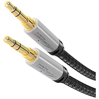 KabelDirekt – AUX kabel 3,5 mm – 1 m – nylon, pletený 3,5 mm AUX audio kabel s nylonovým pláštěm, konektor na zdířce – pro mobil, tablet, sluchátka, auto & hiFi KabelDirekt – AUX kabel 3,5 mm – 1 m – nylon, pletený 3,5 mm AUX audio kabel s nylonovým pláštěm, konektor na zdířce – pro mobil, tablet, sluchátka, auto & hiFi