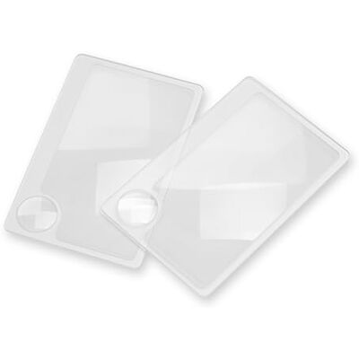 CARSON Wallet Twin Pack Mag velikost kreditní karty 2,5x lupa s 6x bodovou čočkou v balení po dvou (WM-01) CARSON Wallet Twin Pack Mag velikost kreditní karty 2,5x lupa s 6x bodovou čočkou v balení po dvou (WM-01)
