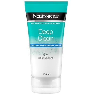 Neutrogena Deep Clean zjemňující pleťový peeling na obličej, 150 ml Pleťový peeling zjemňující pleť, jemné čištění obličeje kyselinou glykolovou, mycí gel proti škodlivinám a znečištění Neutrogena Deep Clean zjemňující pleťový peeling na obličej, 150 ml Pleťový peeling zjemňující pleť, jemné čištění obličeje kyselinou glykolovou, mycí gel proti škodlivinám a znečištění