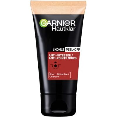 Garnier Peel-Off maska proti černým tečkám, černá obličejová maska pro zářivou pleť, s kyselinou salicylovou a uhlím, čisté uhlí, 1 x tuba Garnier Peel-Off maska proti černým tečkám, černá obličejová maska pro zářivou pleť, s kyselinou salicylovou a uhlím, čisté uhlí, 1 x tuba