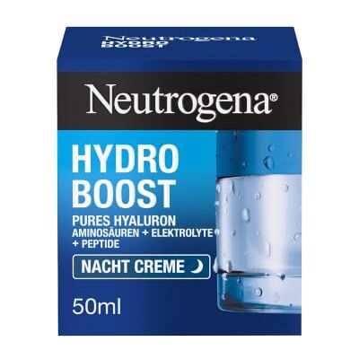 Neutrogena Hydro Boost noční krém, krém na obličej, 50 ml Regenerační péče o obličej s čistou kyselinou hyaluronovou, hydratační pleťový krém pro hladkou pokožku Neutrogena Hydro Boost noční krém, krém na obličej, 50 ml Regenerační péče o obličej s čistou kyselinou hyaluronovou, hydratační pleťový krém pro hladkou pokožku