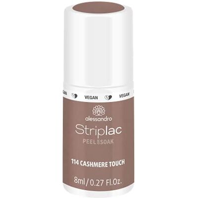 Alessandro Striplac UV lak na nehty Cashmere Touch – šetrný a dlouhotrvající – snadné odstranění díky technologii Peel-Off – veganský a bez pokusů na zvířatech – 8 ml Alessandro Striplac UV lak na nehty Cashmere Touch – šetrný a dlouhotrvající – snadné odstranění díky technologii Peel-Off – veganský a bez pokusů na zvířatech – 8 ml