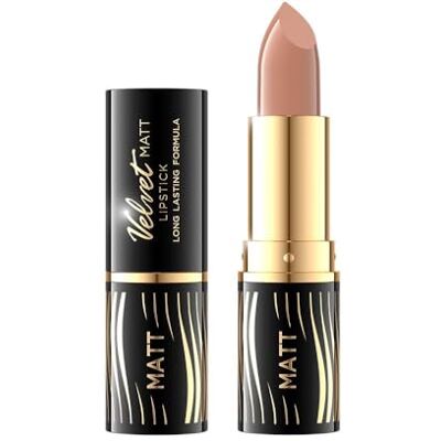 EVELINE COSMETICS Velvet Matt rtěnka č. 500, krémová matná povrchová úprava s kandelilovým voskem a vitaminem E, dlouhotrvající vlhkost EVELINE COSMETICS Velvet Matt rtěnka č. 500, krémová matná povrchová úprava s kandelilovým voskem a vitaminem E, dlouhotrvající vlhkost