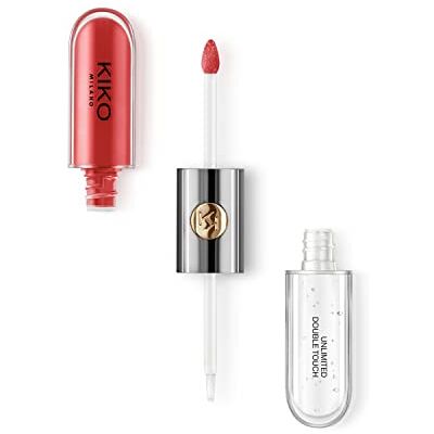 Kiko Milano Unlimited Double Touch barevný odstín 115 Fire Red Tekutá rtěnka 2 step barva + lesk drží 12 hodin odolná proti rozmazání lesklá Kiko Milano Unlimited Double Touch barevný odstín 115 Fire Red Tekutá rtěnka 2 step barva + lesk drží 12 hodin odolná proti rozmazání lesklá