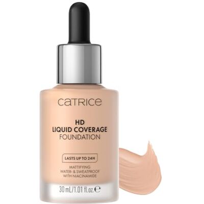 Catrice Cosmetics Catrice HD Liquid Coverage Foundation 020 Rose Beige Bez efektu masky, výdrž až 24 h, ultra lehká, tekutá textura, sametově matný povrch, make-up veganský, 30 ml Catrice Cosmetics Catrice HD Liquid Coverage Foundation 020 Rose Beige Bez efektu masky, výdrž až 24 h, ultra lehká, tekutá textura, sametově matný povrch, make-up veganský, 30 ml