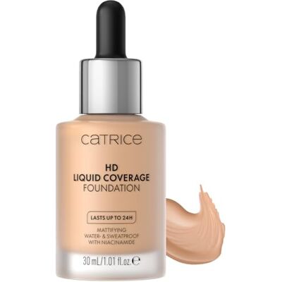 Catrice Cosmetics Catrice HD Liquid Coverage tekutý podkladový make-up č. 040 – teplá béžová (Warm Beige) 30 ml Ohne Maskeneffekt, Bis zu 24h Halt, Ultra-leichte, flüssige Textur, Samtig-mattes Finish, Make-up Vegan, 30 ml Catrice Cosmetics Catrice HD Liquid Coverage tekutý podkladový make-up č. 040 – teplá béžová (Warm Beige) 30 ml Ohne Maskeneffekt, Bis zu 24h Halt, Ultra-leichte, flüssige Textur, Samtig-mattes Finish, Make-up Vegan, 30 ml