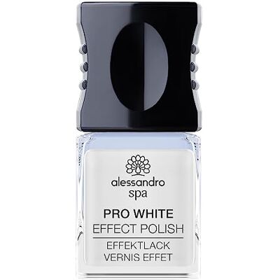 alessandro Spa Pro White Nail Effect Polish opticky zesvětlující lak na nehty proti zabarvení povrchu nehtů, 10 ml alessandro Spa Pro White Nail Effect Polish opticky zesvětlující lak na nehty proti zabarvení povrchu nehtů, 10 ml