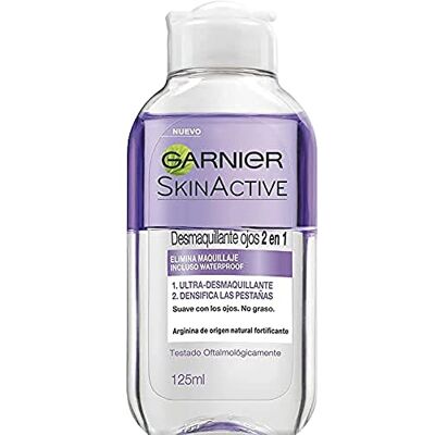 Garnier Desmaquillante Ojos Bi-phase eye makeup remover with a lightweight formula for a simple and convenient daily cleansing routine. Garnier Desmaquillante Ojos Bi-phase eye makeup remover with a lightweight formula for a simple and convenient daily cleansing routine.