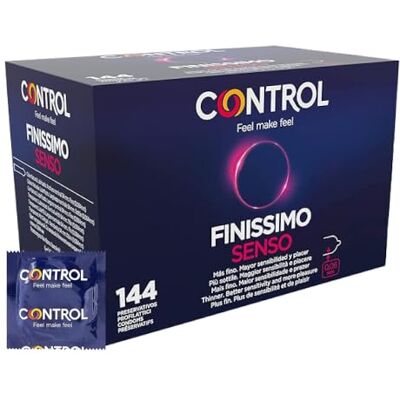 CONTROL O FINISSIMO SENSO Kondomy - Přírodní Latex, Velmi Tenké, 144 kusů CONTROL O FINISSIMO SENSO Kondomy - Přírodní Latex, Velmi Tenké, 144 kusů
