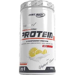 Best Body Nutrition Gourmet Premium Pro Protein, jogurt citrón, 500 g dóza, 4složkový proteinový prášek s kaseinátem, Whey, izolát, vaječný protein – vícesložkový protein, krémový koktejl Best Body Nutrition Gourmet Premium Pro Protein, jogurt citrón, 500 g dóza, 4složkový proteinový prášek s kaseinátem, Whey, izolát, vaječný protein – vícesložkový protein, krémový koktejl