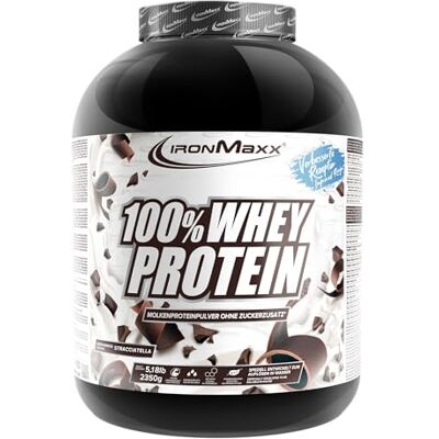 IronMaxx 100% WHEY PROTEIN 2350g Stracciatella - Proteinová prášek IronMaxx 100% WHEY PROTEIN 2350g Stracciatella - Proteinová prášek