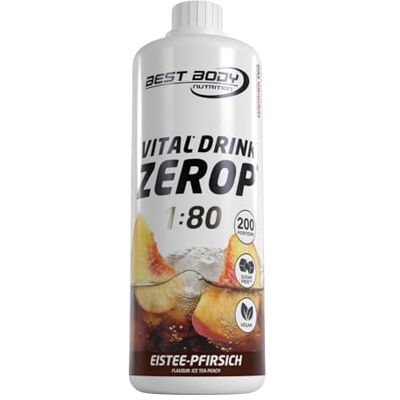 Best Body Nutrition ZEROP Vital Koncentrát bez cukru, sirup, ledový čaj, bez aspartamu, 1 l, vytváří 80 l nápoj, fitness nápoj s vitamíny B1 B6, niacin, nízkokalorický výrobník sody Best Body Nutrition ZEROP Vital Koncentrát bez cukru, sirup, ledový čaj, bez aspartamu, 1 l, vytváří 80 l nápoj, fitness nápoj s vitamíny B1 B6, niacin, nízkokalorický výrobník sody