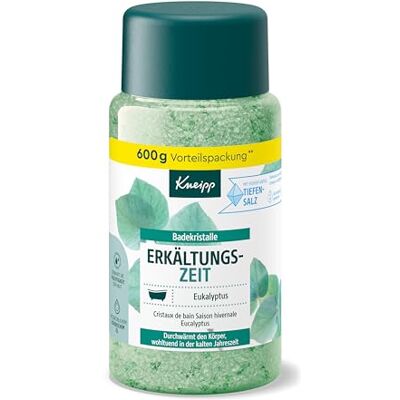 Kneipp Krystaly do koupele Doba nachlazení koupelová sůl zásobní balení s čistě přírodní hlubokou solí solí luisenhallu a přírodních éterických olejů z eukalyptu a máty aromakologický účinek - Kneipp Krystaly do koupele Doba nachlazení koupelová sůl zásobní balení s čistě přírodní hlubokou solí solí luisenhallu a přírodních éterických olejů z eukalyptu a máty aromakologický účinek -