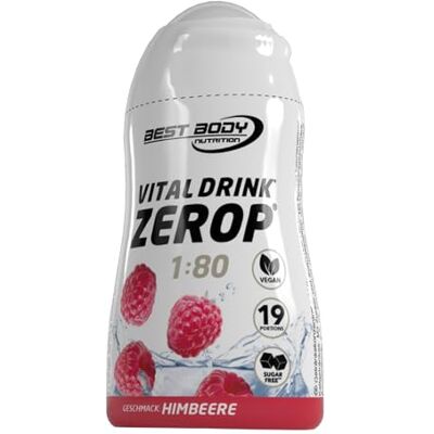 Best Body Nutrition Vital Drink ZEROP – malina, originální nápojový koncentrát – sirup – bez cukru, 1:80 poskytuje 19 porcí hotového nápoje Best Body Nutrition Vital Drink ZEROP – malina, originální nápojový koncentrát – sirup – bez cukru, 1:80 poskytuje 19 porcí hotového nápoje