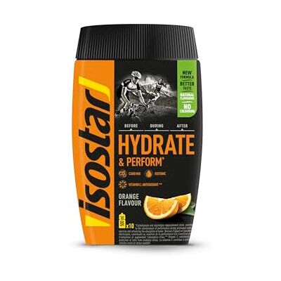 ISOSTAD ISOSTAR – Hydrate & Perform Orange – izotonický sportovní nápoj – vytrvalostní energetický nápoj s elektrolyty, vitaminem C a B1 – hydratace při běhu, jízdě na kole a trailovém běhu – 400 g ISOSTAD ISOSTAR – Hydrate & Perform Orange – izotonický sportovní nápoj – vytrvalostní energetický nápoj s elektrolyty, vitaminem C a B1 – hydratace při běhu, jízdě na kole a trailovém běhu – 400 g