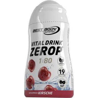 Best Body Nutrition Vital Drink ZEROP – třešeň, originální nápojový koncentrát – sirup – bez cukru, 1:80 poskytuje 19 porcí hotového nápoje Best Body Nutrition Vital Drink ZEROP – třešeň, originální nápojový koncentrát – sirup – bez cukru, 1:80 poskytuje 19 porcí hotového nápoje