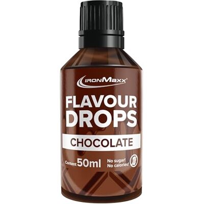 IronMaxx Flavour Drops – čokoláda 50 ml bez kalorií a cukru veganské aromatické kapky k slazení potravin praktické kapátko IronMaxx Flavour Drops – čokoláda 50 ml bez kalorií a cukru veganské aromatické kapky k slazení potravin praktické kapátko
