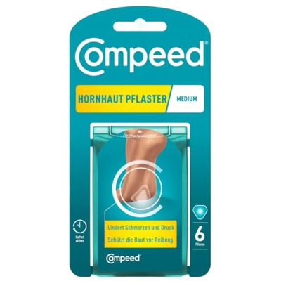 Compeed Střední náplast na zrohovatělou kůži – hydrokoloidní náplasti proti silné zrohovatělé kůži na nohou, 6 náplastí Compeed Střední náplast na zrohovatělou kůži – hydrokoloidní náplasti proti silné zrohovatělé kůži na nohou, 6 náplastí