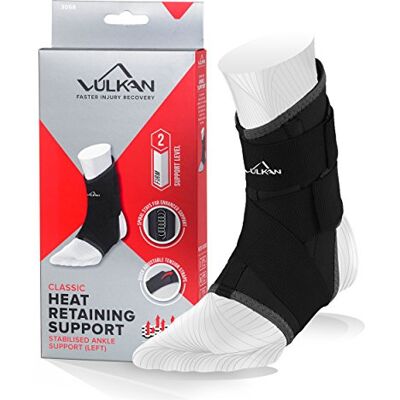 VULKAN Classic Left Ankle Brace, Large, Ankle Support for Rolled Ankles, Sprains, and Strains, Compression Sleeve for Athletes and Exercising, Stabiliser for Achilles Injuries and Plantar Fasciitis VULKAN Classic Left Ankle Brace, Large, Ankle Support for Rolled Ankles, Sprains, and Strains, Compression Sleeve for Athletes and Exercising, Stabiliser for Achilles Injuries and Plantar Fasciitis