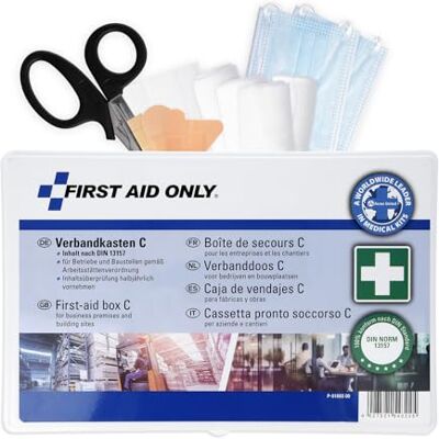 First Aid Only Lékárnička C DIN 13157 Kufr první pomoci pro podniky, automobily a domácnosti naplněný podle DIN 13157: 2021 splňuje směrnice o pracovišti P-51003 00 First Aid Only Lékárnička C DIN 13157 Kufr první pomoci pro podniky, automobily a domácnosti naplněný podle DIN 13157: 2021 splňuje směrnice o pracovišti P-51003 00