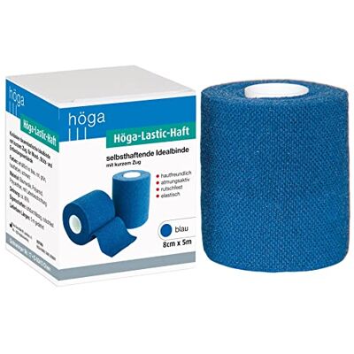 Höga -Lastic-Haft blau, kohäsive (selbsthaftende) Idealbinde mit kurzem Zug 8 cm x 5 m gedehnt, atmungsaktiv, rutschfest, elastisch Höga -Lastic-Haft blau, kohäsive (selbsthaftende) Idealbinde mit kurzem Zug 8 cm x 5 m gedehnt, atmungsaktiv, rutschfest, elastisch