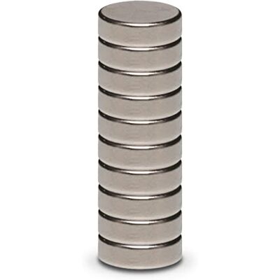 MAUL Neodymový magnet – plochý magnet s vysokou přilnavostí pro mnohostranné použití – magnet kulatý s elegantním a moderním designem – Ø 10 x 3 mm – balení 10 ks – světle stříbrný MAUL Neodymový magnet – plochý magnet s vysokou přilnavostí pro mnohostranné použití – magnet kulatý s elegantním a moderním designem – Ø 10 x 3 mm – balení 10 ks – světle stříbrný