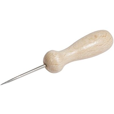 Rayher 6110000 jehla s dřevěnou rukojetí, celková délka 8,3 cm, dřevěná rukojeť 5 cm, délka jehly 3,3 cm, 1 kus, pro propíchnutí papíru, ruční práce s papírem a jehlou, béžová Rayher 6110000 jehla s dřevěnou rukojetí, celková délka 8,3 cm, dřevěná rukojeť 5 cm, délka jehly 3,3 cm, 1 kus, pro propíchnutí papíru, ruční práce s papírem a jehlou, béžová
