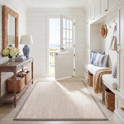 Safavieh Koberec z přírodního vlákna pro obývací pokoj, jídelnu, ložnici kolekce Natural Fiber Collection, krátký vlas, přírodní a béžová, 160 x 229 cm Safavieh Koberec z přírodního vlákna pro obývací pokoj, jídelnu, ložnici kolekce Natural Fiber Collection, krátký vlas, přírodní a béžová, 160 x 229 cm