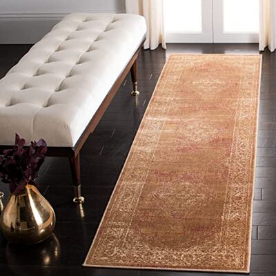 SAFAVIEH Tradiční koberec pro obývací pokoj, jídelnu, ložnici Vintage Collection, krátký předsíň, světle hnědá a slonovinová, 122 x 170 cm SAFAVIEH Tradiční koberec pro obývací pokoj, jídelnu, ložnici Vintage Collection, krátký předsíň, světle hnědá a slonovinová, 122 x 170 cm