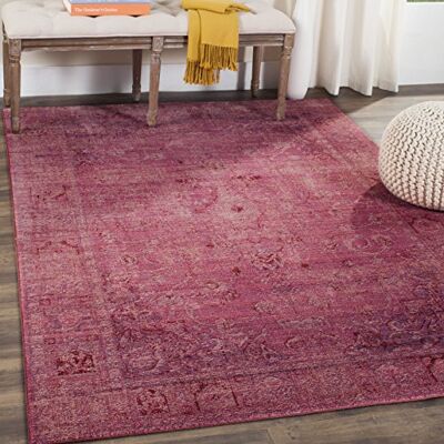 Safavieh Boho koberec do obývacího pokoje, jídelny, ložnice Valencia Collection, krátká předsíň, červená a červená, 152 x 244 cm Safavieh Boho koberec do obývacího pokoje, jídelny, ložnice Valencia Collection, krátká předsíň, červená a červená, 152 x 244 cm