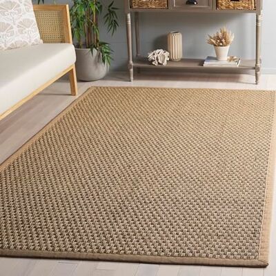Safavieh Koberec z přírodního vlákna pro obývací pokoj, jídelnu, ložnici kolekce Natural Fiber Collection, krátký vlas, přírodní a béžová, 213 X 213 cm Safavieh Koberec z přírodního vlákna pro obývací pokoj, jídelnu, ložnici kolekce Natural Fiber Collection, krátký vlas, přírodní a béžová, 213 X 213 cm