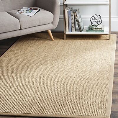 Safavieh Koberec z přírodního vlákna pro obývací pokoj, jídelnu, ložnici kolekce Natural Fiber Collection, krátká předsíň, přírodní, 160 x 229 cm Safavieh Koberec z přírodního vlákna pro obývací pokoj, jídelnu, ložnici kolekce Natural Fiber Collection, krátká předsíň, přírodní, 160 x 229 cm