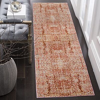 Safavieh Moderní koberec do obývacího pokoje, jídelny, ložnice Mystique Collection, krátká předsíň, růže a multi, 69 x 244 cm Safavieh Moderní koberec do obývacího pokoje, jídelny, ložnice Mystique Collection, krátká předsíň, růže a multi, 69 x 244 cm