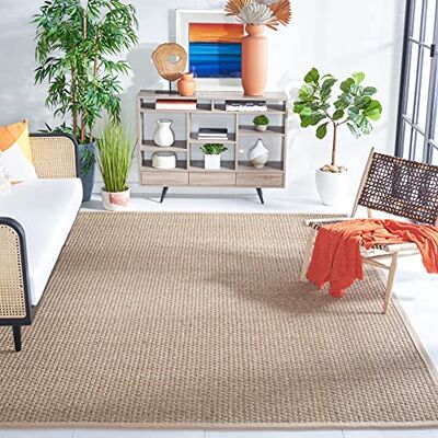 Safavieh Koberec z přírodního vlákna pro obývací pokoj, jídelnu, ložnici kolekce Natural Fiber Collection, krátká předsíň, přírodní a béžová, 152 x 152 cm Safavieh Koberec z přírodního vlákna pro obývací pokoj, jídelnu, ložnici kolekce Natural Fiber Collection, krátká předsíň, přírodní a béžová, 152 x 152 cm