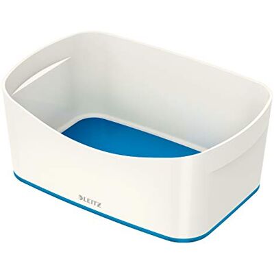 Leitz MyBox, úložná miska, neprůhledná, bílá/modrá metalická, plast, 52571036, velká Leitz MyBox, úložná miska, neprůhledná, bílá/modrá metalická, plast, 52571036, velká