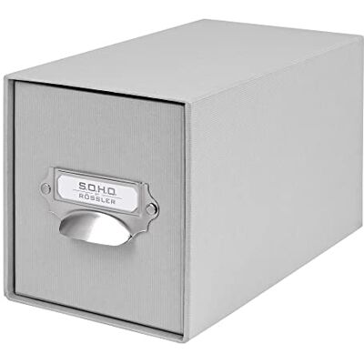 Rössler SOHO CD zásuvka úložný box se zásuvkou organizér se zásuvkou úložný box skladování a organizace (š x v x h): 143 x 158 x 261 mm 1 kus barva: šedá kámen Rössler SOHO CD zásuvka úložný box se zásuvkou organizér se zásuvkou úložný box skladování a organizace (š x v x h): 143 x 158 x 261 mm 1 kus barva: šedá kámen