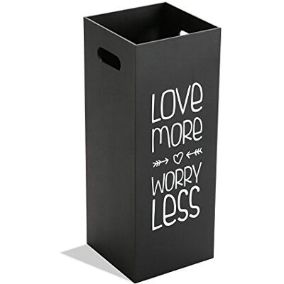 Versa Fluor Stojan na slunečník pro vchod, místnost nebo halu, moderní držák slunečníku, rozměry (v x d x š) 53 x 21 x 21 cm, MDF dřevo, barva: černá a bílá Versa Fluor Stojan na slunečník pro vchod, místnost nebo halu, moderní držák slunečníku, rozměry (v x d x š) 53 x 21 x 21 cm, MDF dřevo, barva: černá a bílá