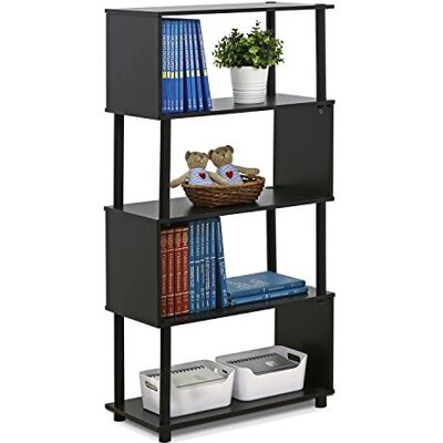 Furinno Flexi regál s 5 patry, dřevo, espresso, 29,97 x 29,97 x 121,92 cm Furinno Flexi regál s 5 patry, dřevo, espresso, 29,97 x 29,97 x 121,92 cm