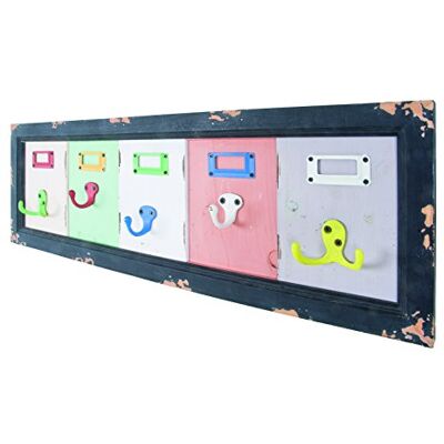 HAKU Wandgarderobe, Weiß, Massivholz Maße: B 66 x H 21 x T 5 cm, Style: Industrial HAKU Wandgarderobe, Weiß, Massivholz Maße: B 66 x H 21 x T 5 cm, Style: Industrial