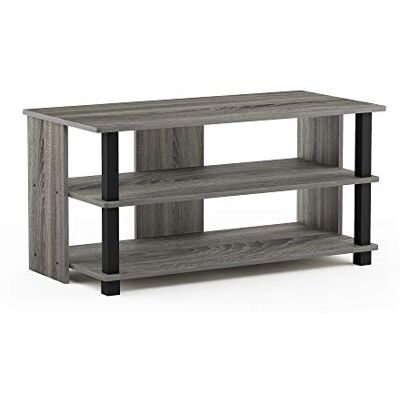 Furinno Sully TV regál, dřevo, francouzský dub šedá/černá, 39,5 x 79,98 x 40 cm Furinno Sully TV regál, dřevo, francouzský dub šedá/černá, 39,5 x 79,98 x 40 cm