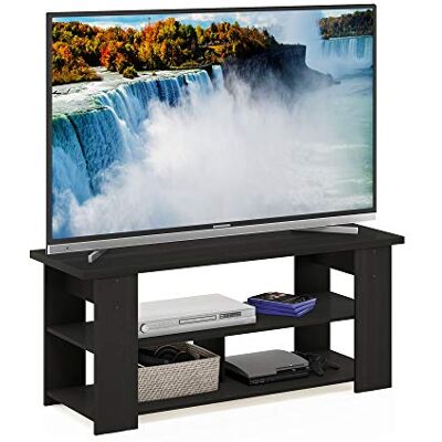 Furinno Velká televizní skříň JAYA pro až 50palcovou TV a odkládací plochy, dřevo, espresso, 39,5 x 39,5 x 50,8 cm Furinno Velká televizní skříň JAYA pro až 50palcovou TV a odkládací plochy, dřevo, espresso, 39,5 x 39,5 x 50,8 cm