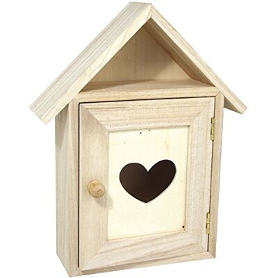 Rayher 62405000 Dřevěná skříňka na klíče FSC Mix Credit, 21 x 5 x 26 cm, potěšení ze srdce Rayher 62405000 Dřevěná skříňka na klíče FSC Mix Credit, 21 x 5 x 26 cm, potěšení ze srdce