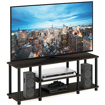 Furinno Zábava/TV regál s různými odkládacími plochami, tmavě hnědá/černá, 29,72 x 29,72 x 41,15 cm Furinno Zábava/TV regál s různými odkládacími plochami, tmavě hnědá/černá, 29,72 x 29,72 x 41,15 cm