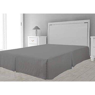Soleil d'ocre Intemporel zástěra na postel z mikrovlákna, polyester, šedá, 90 × 190 cm Soleil d'ocre Intemporel zástěra na postel z mikrovlákna, polyester, šedá, 90 × 190 cm