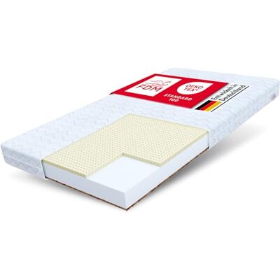 FDM PIKOLO pěnová matrace 90 × 200 cm, dětská matrace, stupeň tvrdosti H3/H4, výška 11 cm, latexová kokosová matrace, vysoce elastická HR komfortní pěna, oboustranný potah, snímatelný, lze prát FDM PIKOLO pěnová matrace 90 × 200 cm, dětská matrace, stupeň tvrdosti H3/H4, výška 11 cm, latexová kokosová matrace, vysoce elastická HR komfortní pěna, oboustranný potah, snímatelný, lze prát