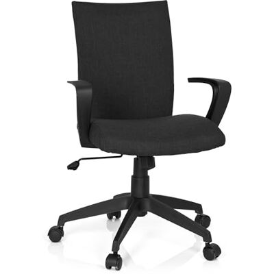 hjh OFFICE 723042 kancelářská židle ergonomická Soft moderní Homeoffice otočná židle s kolečky a funkcí kolébky, látka černá hjh OFFICE 723042 kancelářská židle ergonomická Soft moderní Homeoffice otočná židle s kolečky a funkcí kolébky, látka černá